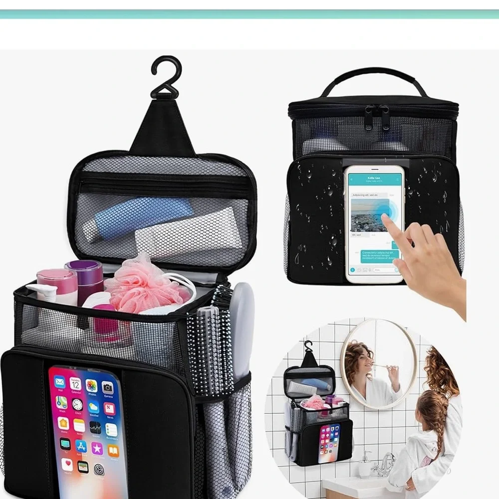 Hanging Black Shower Caddy Organizer